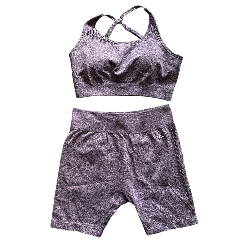 AYBL Purple Contour Seamless Activewear Set size XL